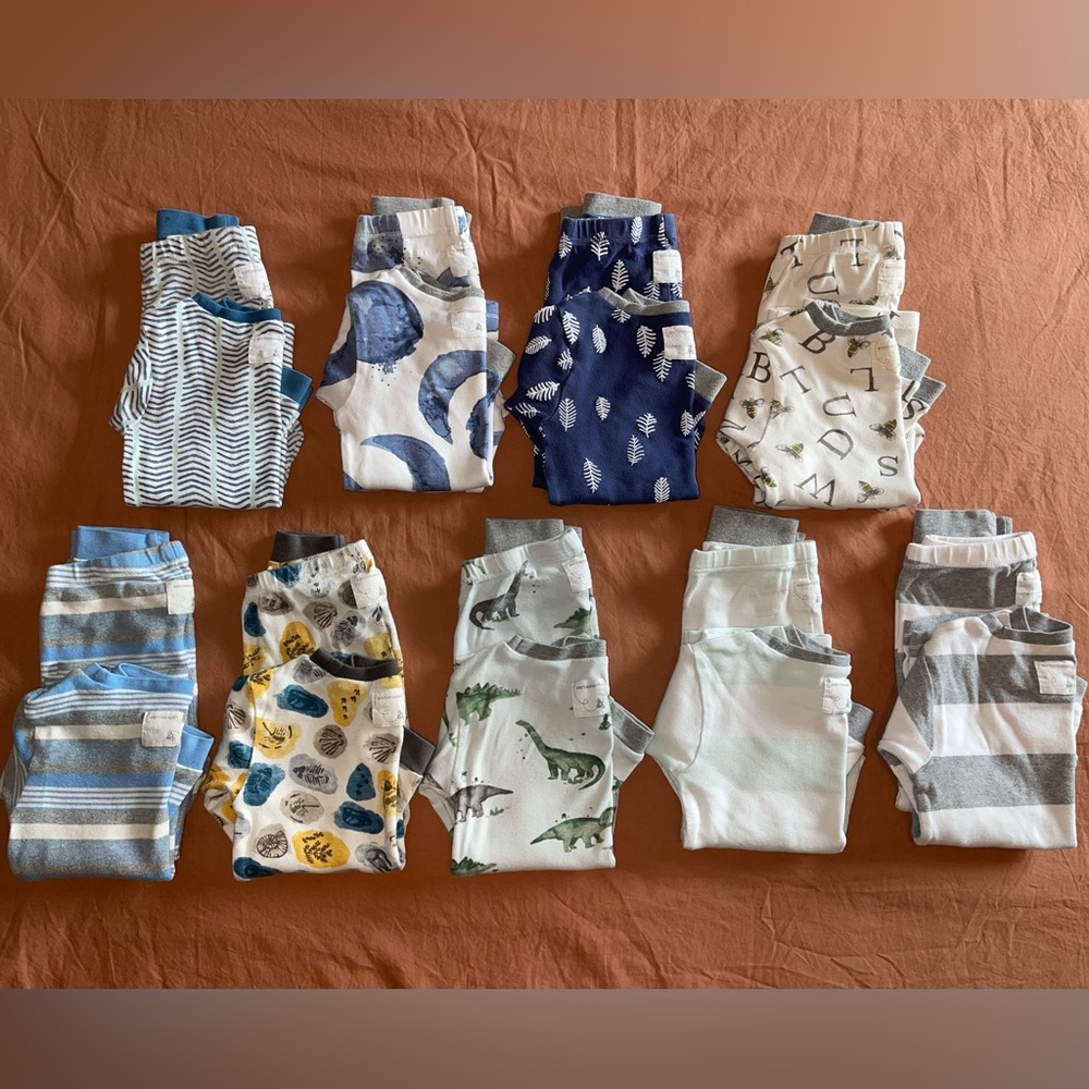 BURT’S BEES Organic Cotton Toddler PJ’s 5T Gently used condition